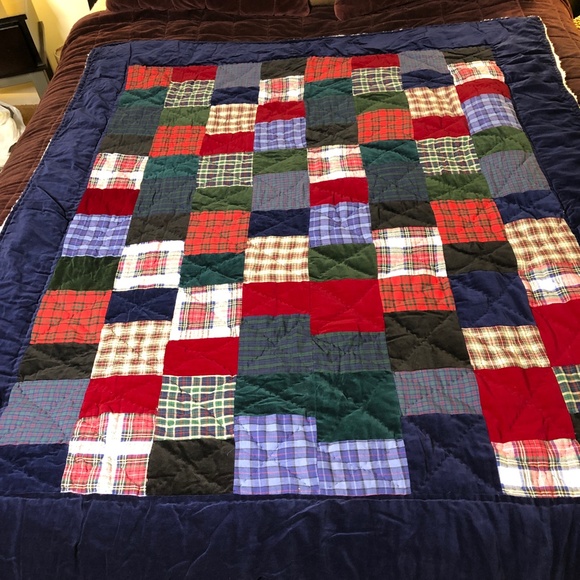 jcpenney | Bedding | Jcpenney Home Collection Quilted Plaid Patchwork Quilt  Throw Blanket Sz 5 X 60 | Poshmark